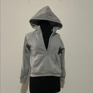 NWOT Gray Cropped Hoodie Sweatshirt for Women